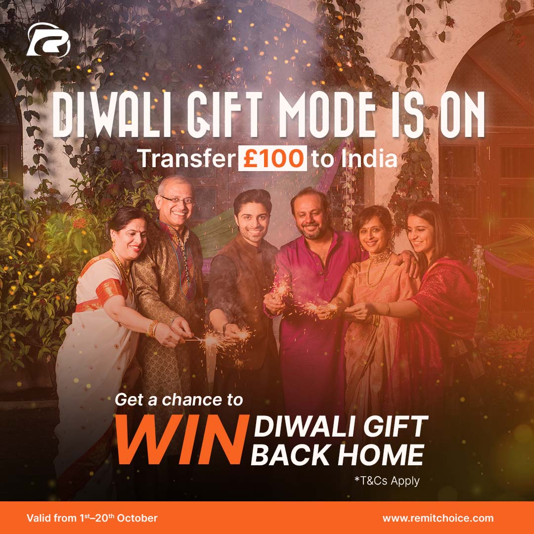money transfer to India over 100 GBP and win a chance of exciting surprise from Remit Choice 