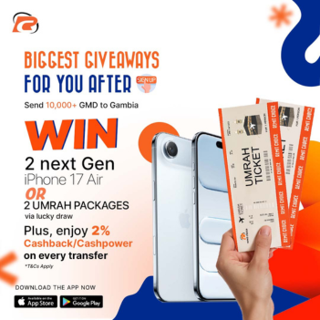 send money online to the Gambia and win exciting rewards from Remit Choice 