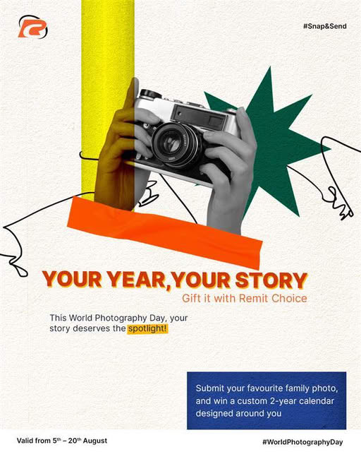 Celebrates photography day via Remit Choice 