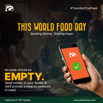 send money abroad on this world food day 2025 via Remit Choice to support needy people 